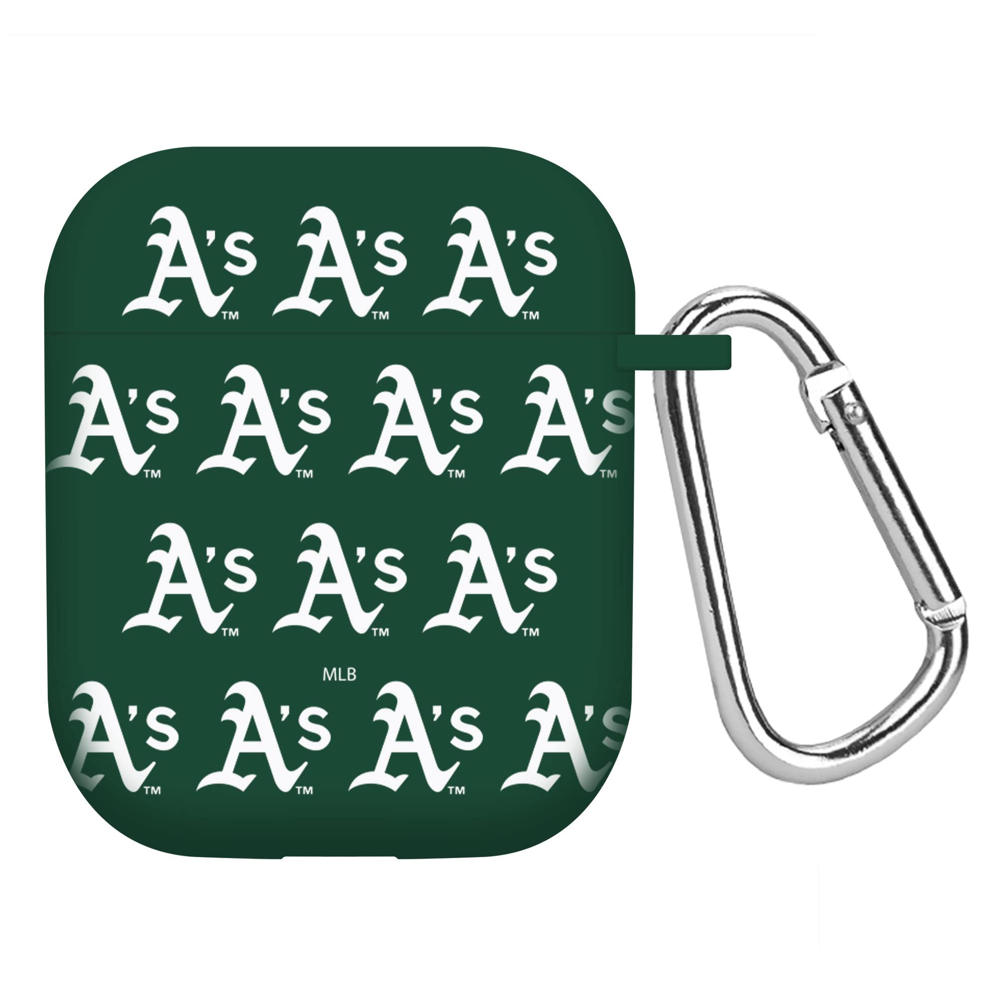 GAME TIME Oakland Athletics HD Case Cover Compatible with Apple AirPods Gen 1&2 (Repeating)