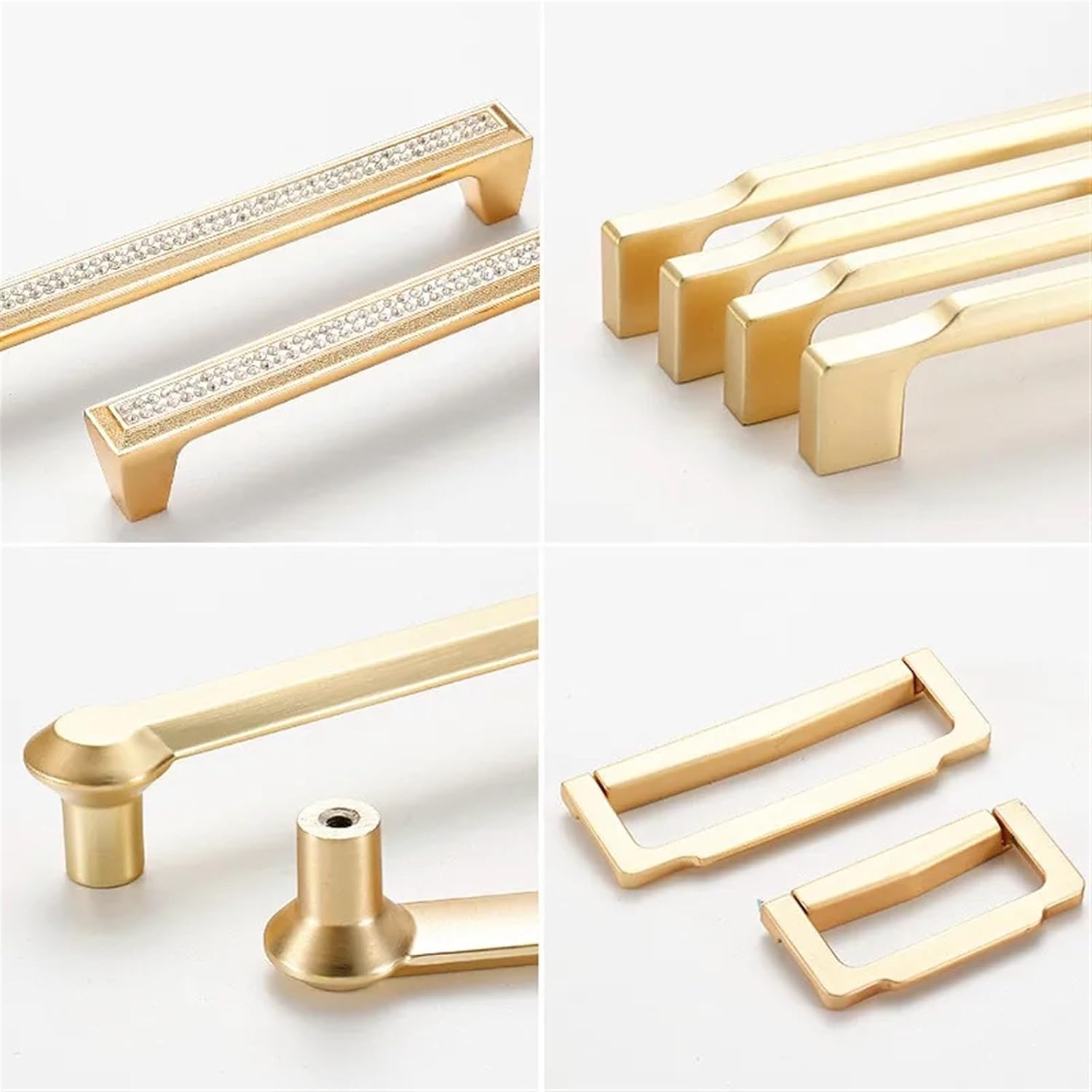Zinc Alloy Pearl Gold Cabinet Knobs Kitchen Door Handles Drawer Cupboard Door Handle Cabinet Handles for Furniture Hardware 1Pcs (Color : Handle-4047G)