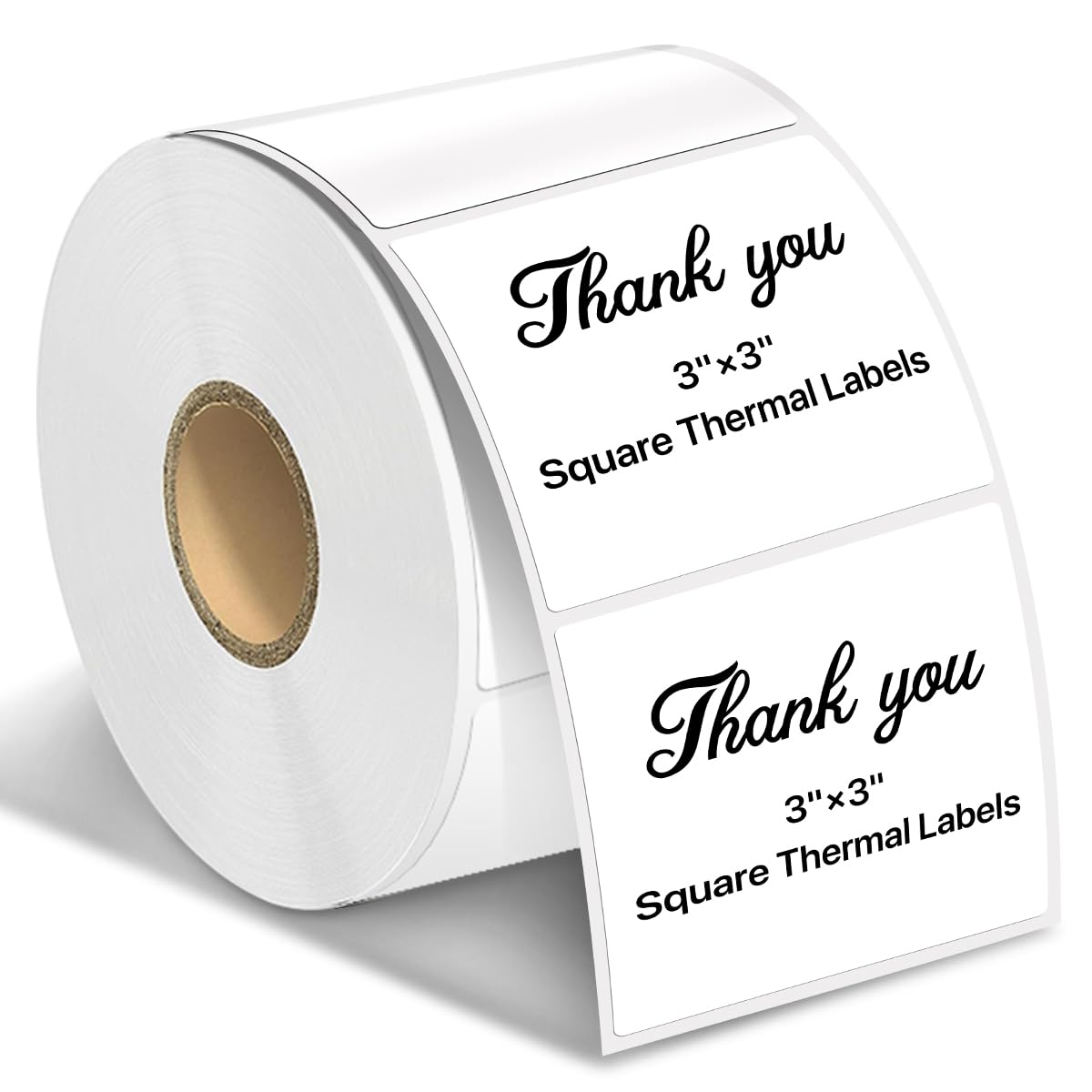 TuSamper Square Thermal Label Stickers, 3" x 3" (76.2mm x 76.2mm) Self-Adhesive Thermal Labels Square Direct Thermal Stickers Compatible with Thermal