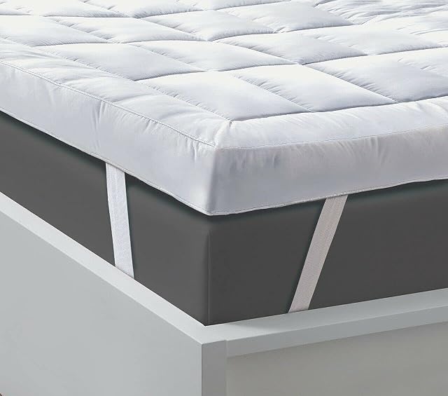 4FT Microfiber Mattress Topper Box Stitched 4"(10cm) Thick, Extra Soft Quilted Hypoallergenic Mattress Pads with Elasticated Corners (4FT 122 x 190 cm)