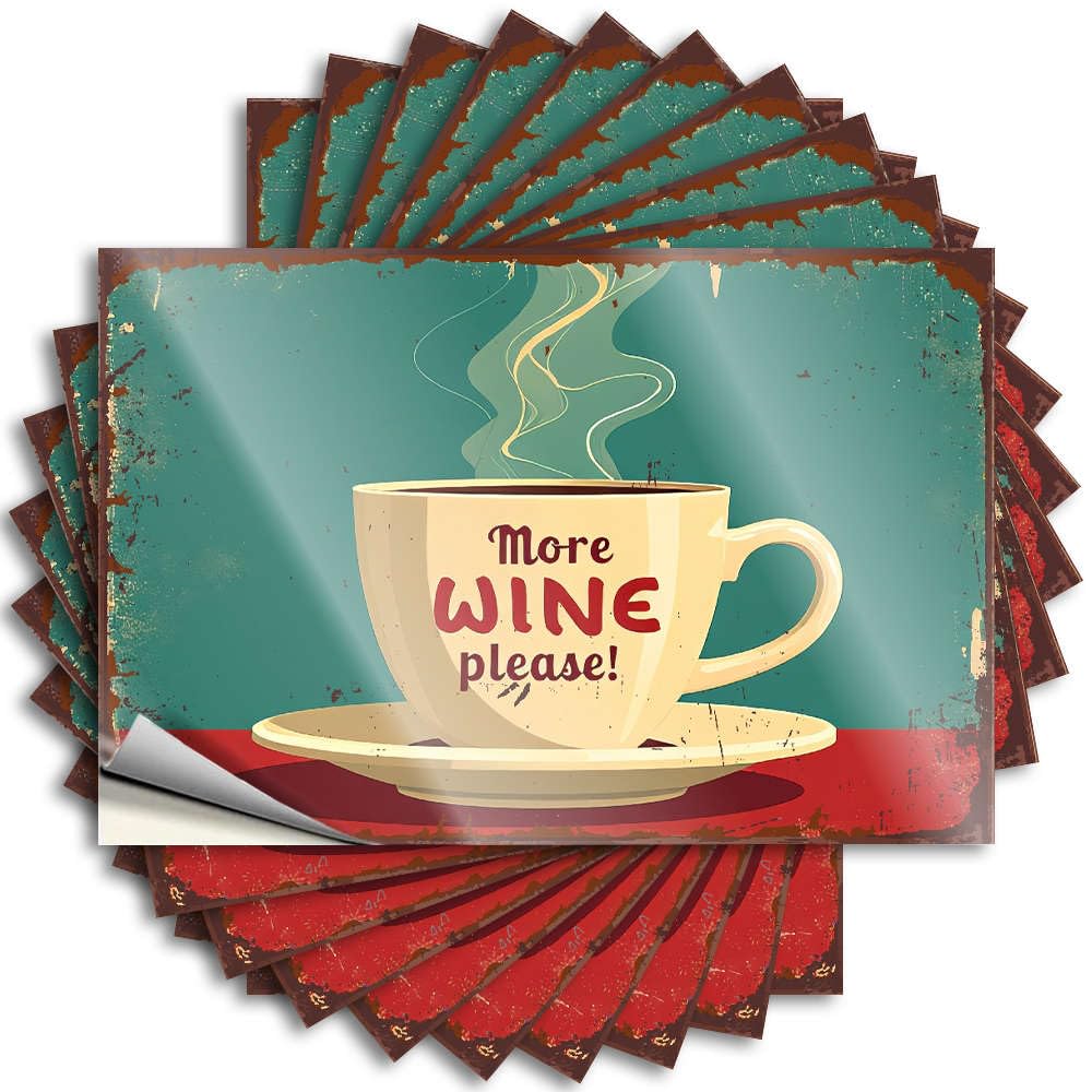 Stickers Core Custom Stickers, Hat Waterproof More Wine Please! for Hydro Flask | Personalized Vinyl Decals for Science Holiday Gift(12X18CM)