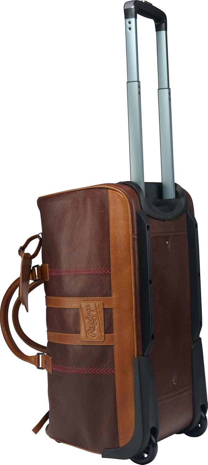 Rawlings | Wheeled Luggage Leather Travel Bag Collection | Carry-On Suitcase/Duffle Options | Telescoping Handle | Multiple Styles & Colors