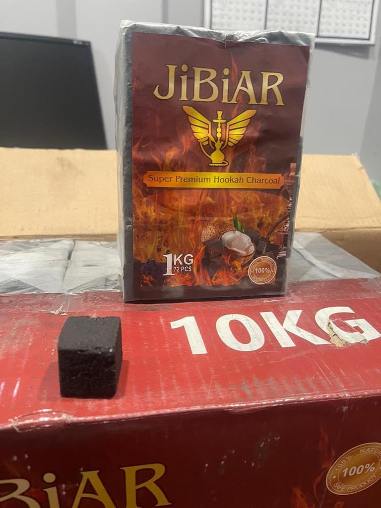 Jibiar Super Premium Hookah and Incense Charcoal (10 x 72 Cubes (10 kg))