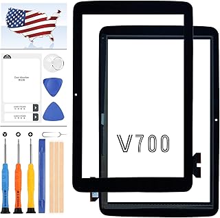 for LG VK700 Screen Replacement, Compatible with for LG G Pad 10.1 V700 Touch Digitizer Kit VK700 Tablet PC Touch Screen Full Panel Sensor Glass Repair Parts Kit (Not Included LCD Display)
