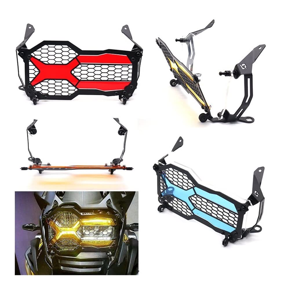 Protezione Faro Moto In Alluminio Per BMW R1250GS/R1200GS ADV – Griglia Protettiva Con Lente Acrilica - 3