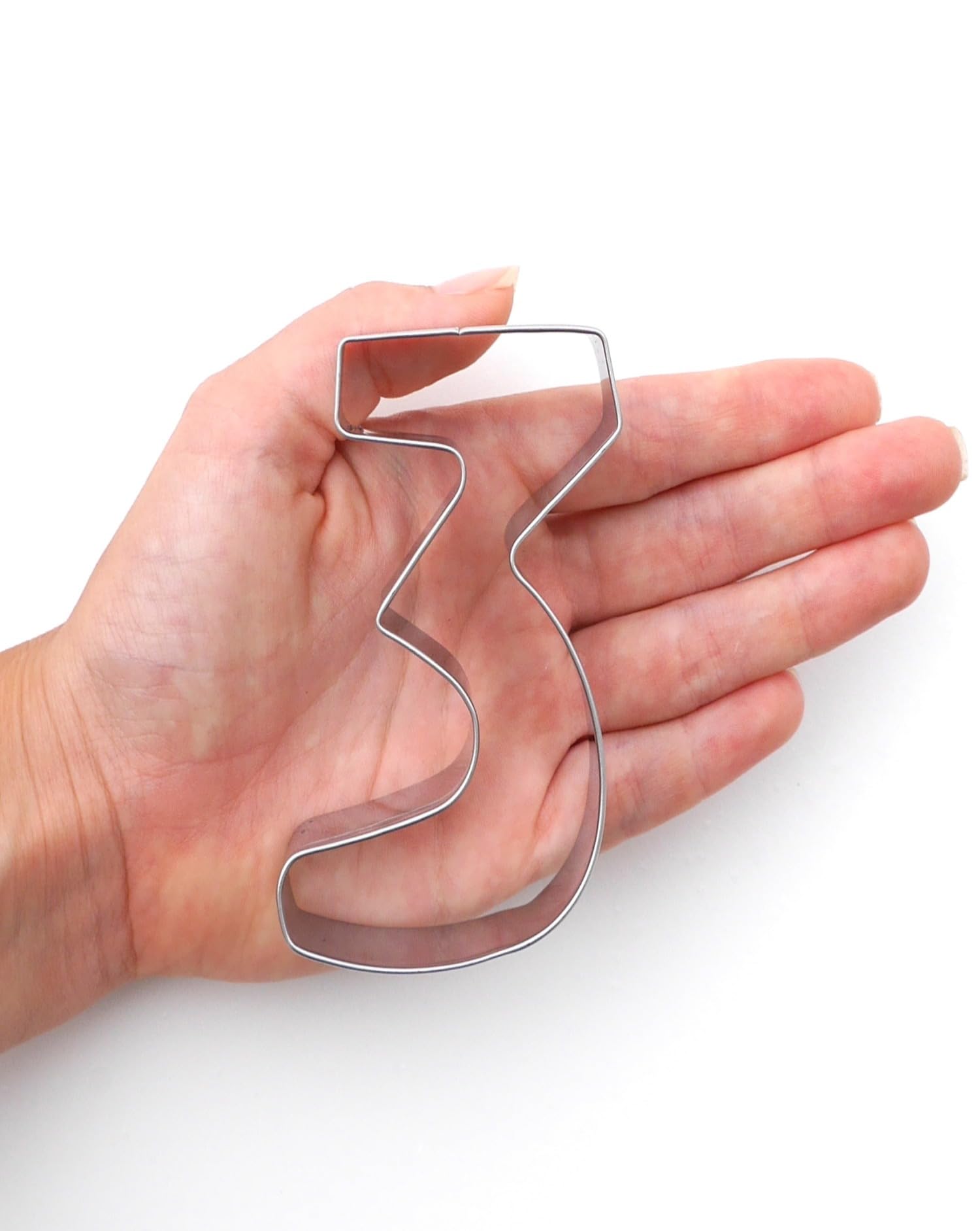 Number Three Cookie Cutters- Stainless Steel by Sweet Cookie Crumbs