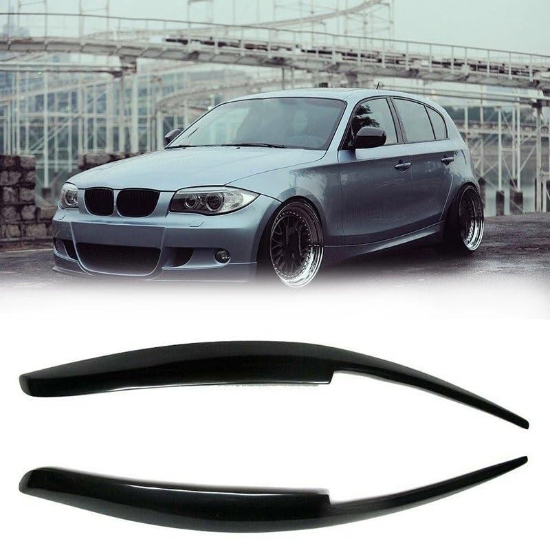 Cache-phares pour BMW Série 1 E81 E82 E87 E88 de 2005 à 2010 en plastique transparent