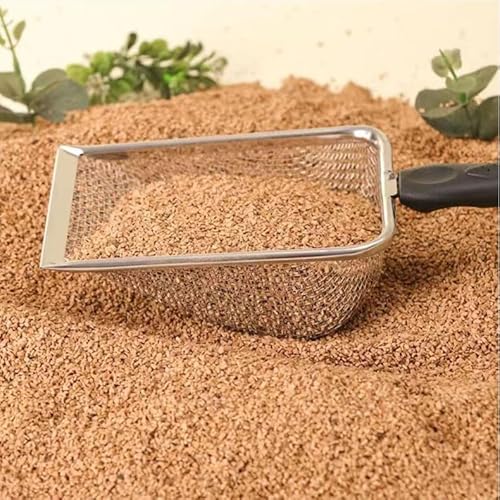 Pá Higiênica De Areia para Gatos Peneira Coletora Aço Inox