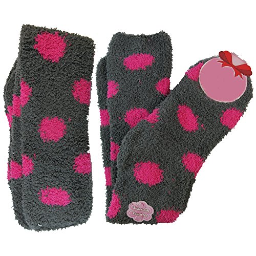 12 Pairs Fuzzy Socks Women Girl Long Knee High Winter Cozy Slipper Warm Lot 9-11 Fuzzy Socks for Women Soft Fluffy Socks Polka Dot Design Cozy Plush Socks Christmas Socks Warm Fluffy Socks Cozy3