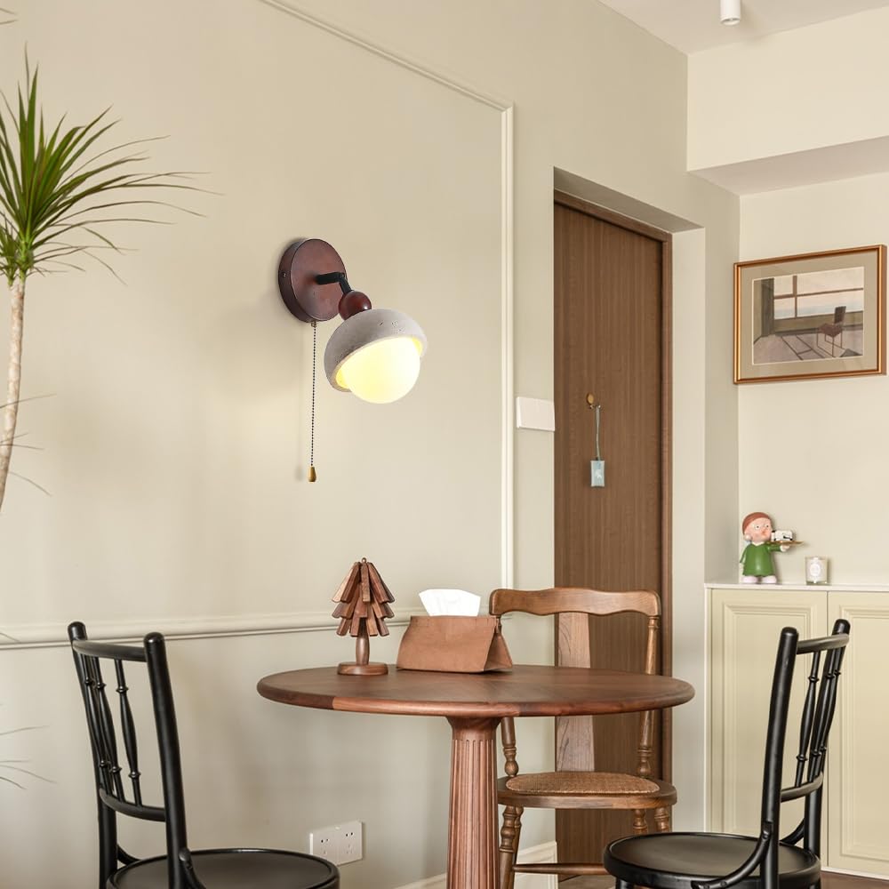 Apliques de Pared Modernos Interior Lámpara de Pared de Travertino Amarillo Arte Nórdico Mármol Piedra Natural Japonesa Lámpara de Pared para Sala de Estar Dormitorio Mesita de Noche Pasillo