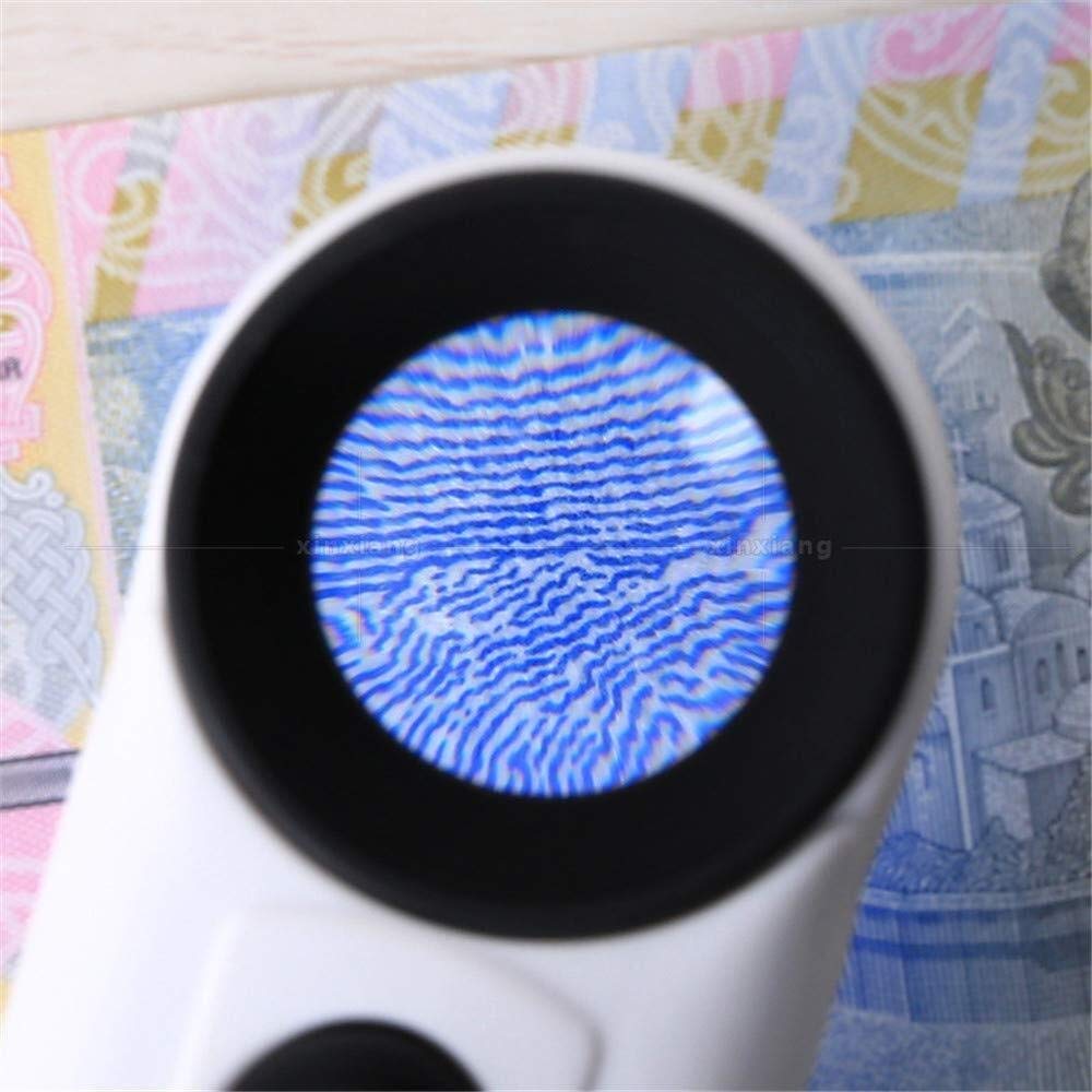 EUQKKWLOY Lupas de Lectura, Lupa de 40 aumentos, Lupa de Mano con luz LED, Lupa de identificación, artículos de Oficina, Lupa de Mano. La Nueva
