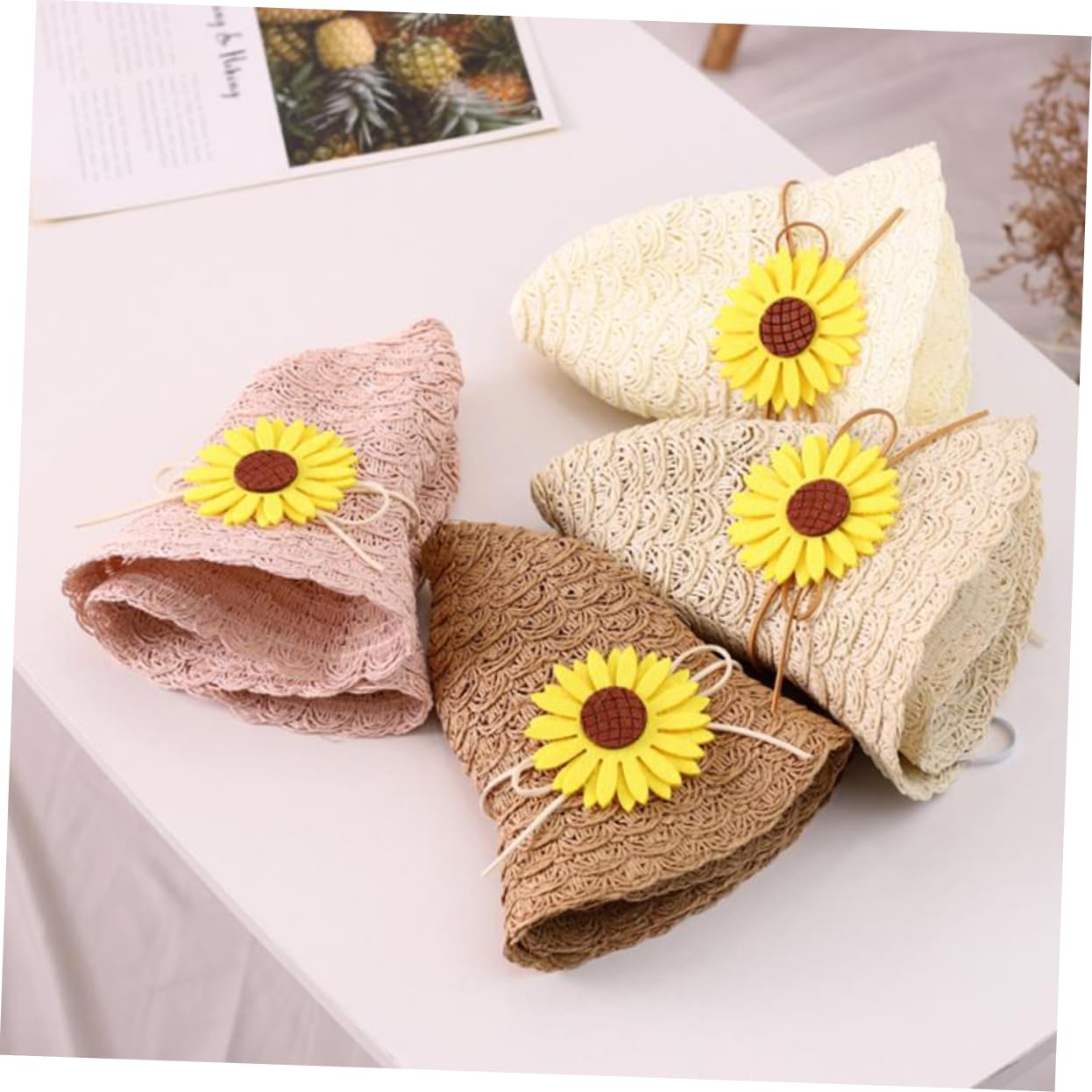 CALLARON Sombrero de Sol Infantil de con Protección UV y Bolsa de Playa Sombrero de Verano para Gorro de Playa y para Salidas al Aire y Actividades de Verano