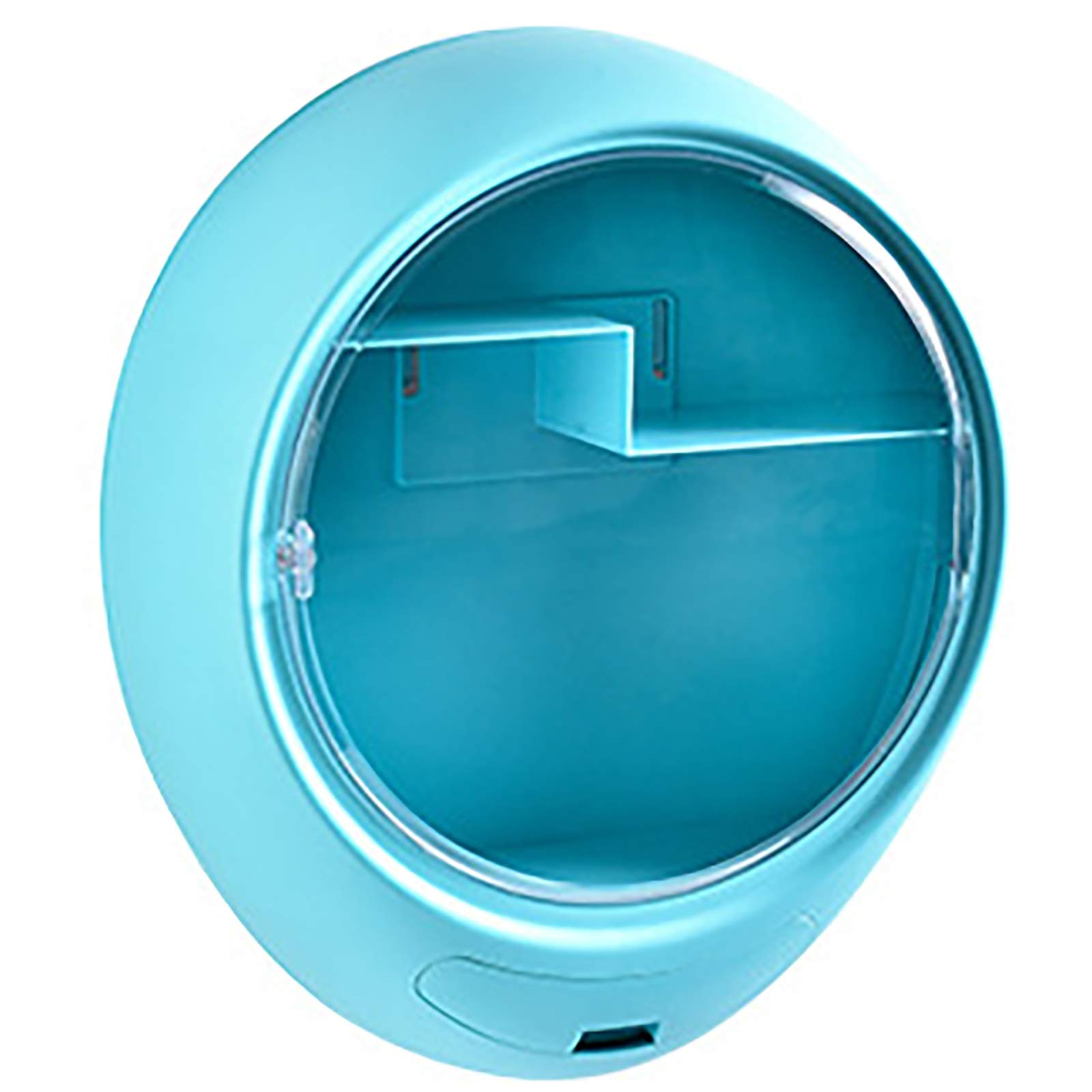 Kosmetik-Aufbewahrungsbox Wandmontierter kosmetischer Aufbewahrungsbox perforiert Kostenloser Kosmetikkasten Hautpflegeprodukt-Produkt-Rack für Kommode und Badezimmer(Blue)