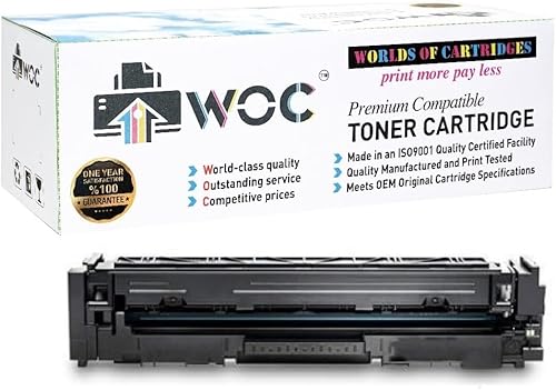 WOC - Cartucho de tóner compatible con HP CF500X (202X) (Jumbo Black: 129% mayor rendimiento) para uso en color Laserjet M254 / M281,