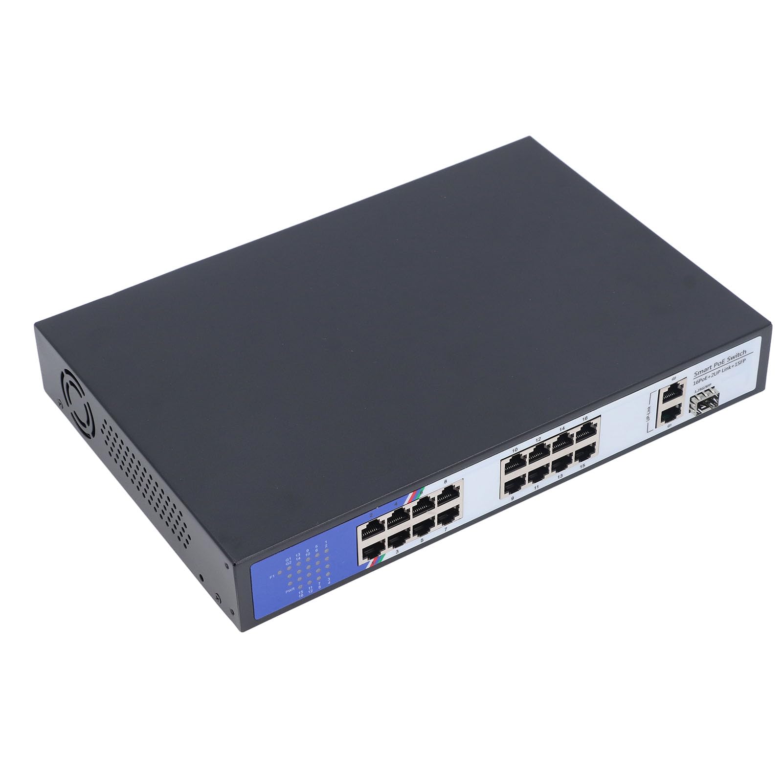 Switch Ethernet a 16 Porte, Trasmissione Dati Ad Alta velocità, Hub di Rete da 38 Gbps con Protezione Contro i Fulmini, Espansione di Rete Flessibile per Casa, Ufficio e Altro