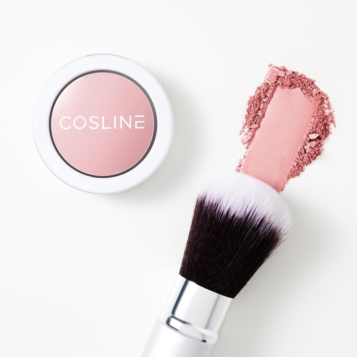 COSLINE Rouge Azalea 701, gepresster Puder Blush, Zarter Rosaton, Pudrige Textur, Natürlicher Frische-Effekt, Leichtes Tragegefühl, Made in Germany