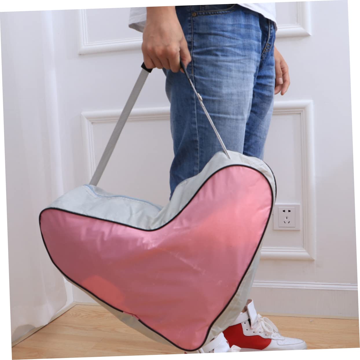 BESPORTBLE Borsa Porta Pattini a Triangolo 2 Pezzi in Oxford Rosa | Roller Skates e Inline Skates Shoes, Riutilizzabile, Portatile, Facile da Pulire