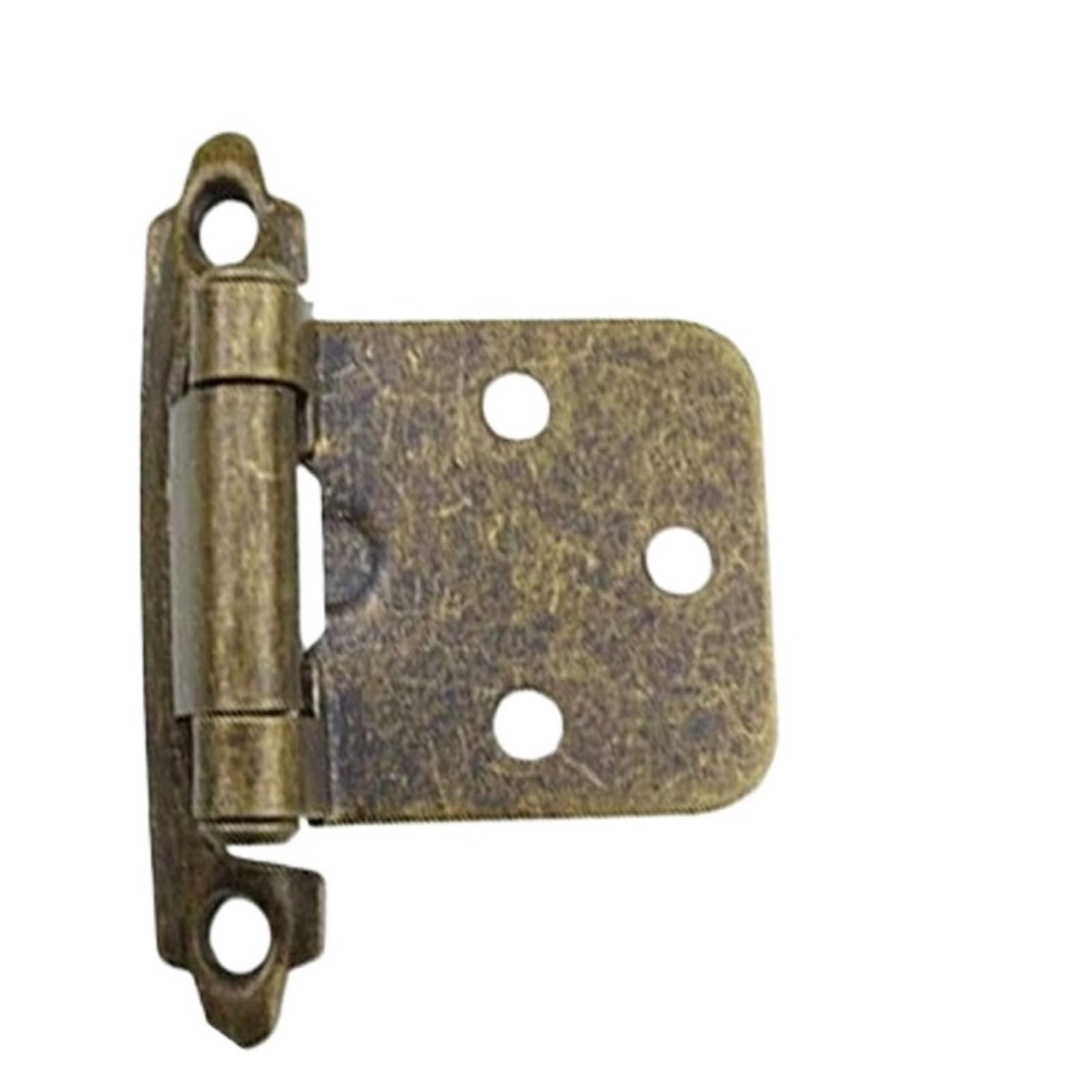 Sensumepb Green Bronze 10Pcs Kitchen Cabinet Hinges, Overlay Self Closing Drawer Hardware With Screws, Cold Rolled Steel Construction(Green Bronze)