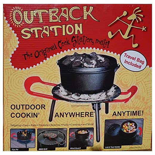 Outback Station Portable Outdoor Grill, Outdoor Grill and Dutch Oven Stand - Dutch Oven not Included