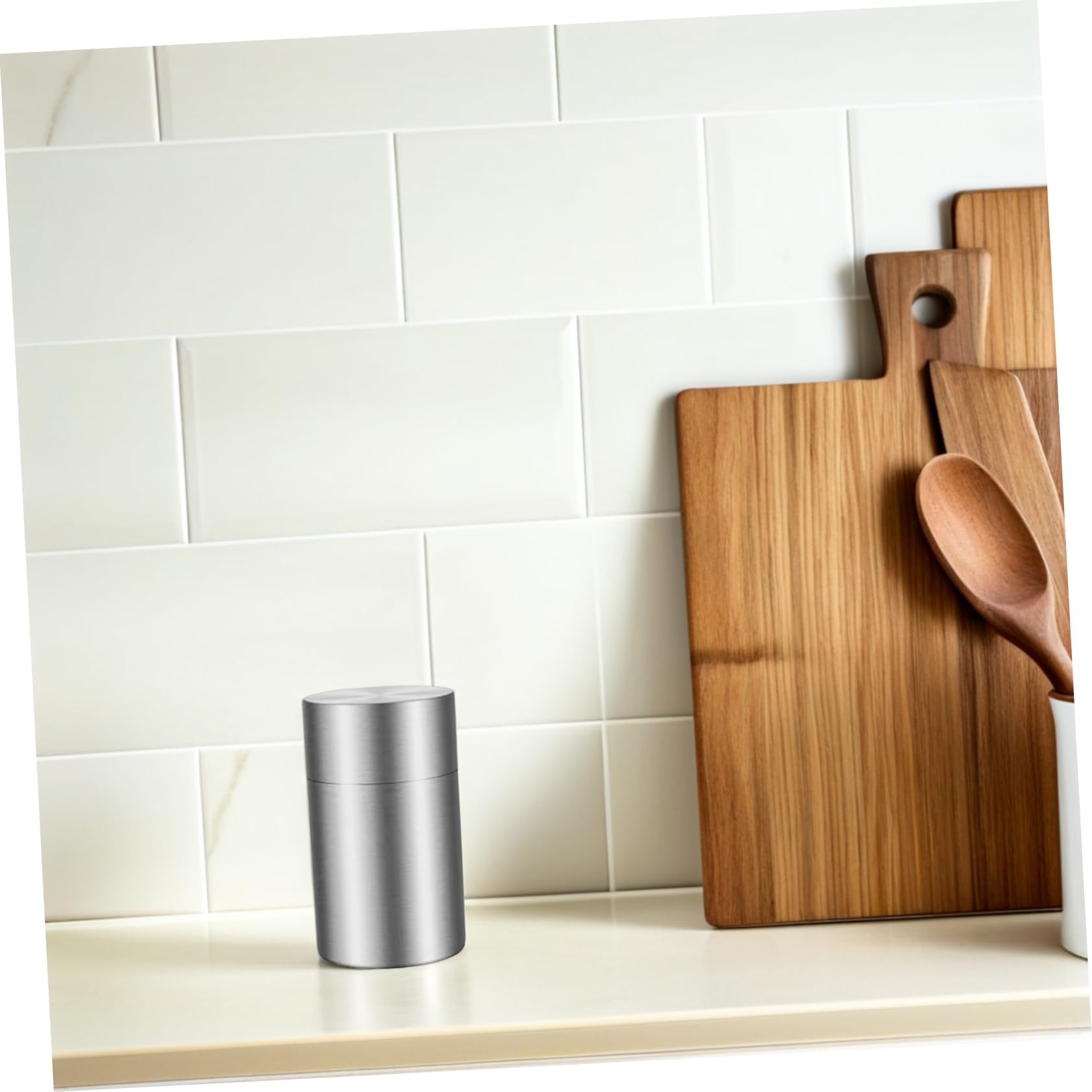 ABOOFAN 2 Pezzi Barattolo in Acciaio con Ermetico Contenitore Stoccaggio Ermetico per Tè Spezie e Alimenti Secchi Design e Facile da Conservazione Prolungata