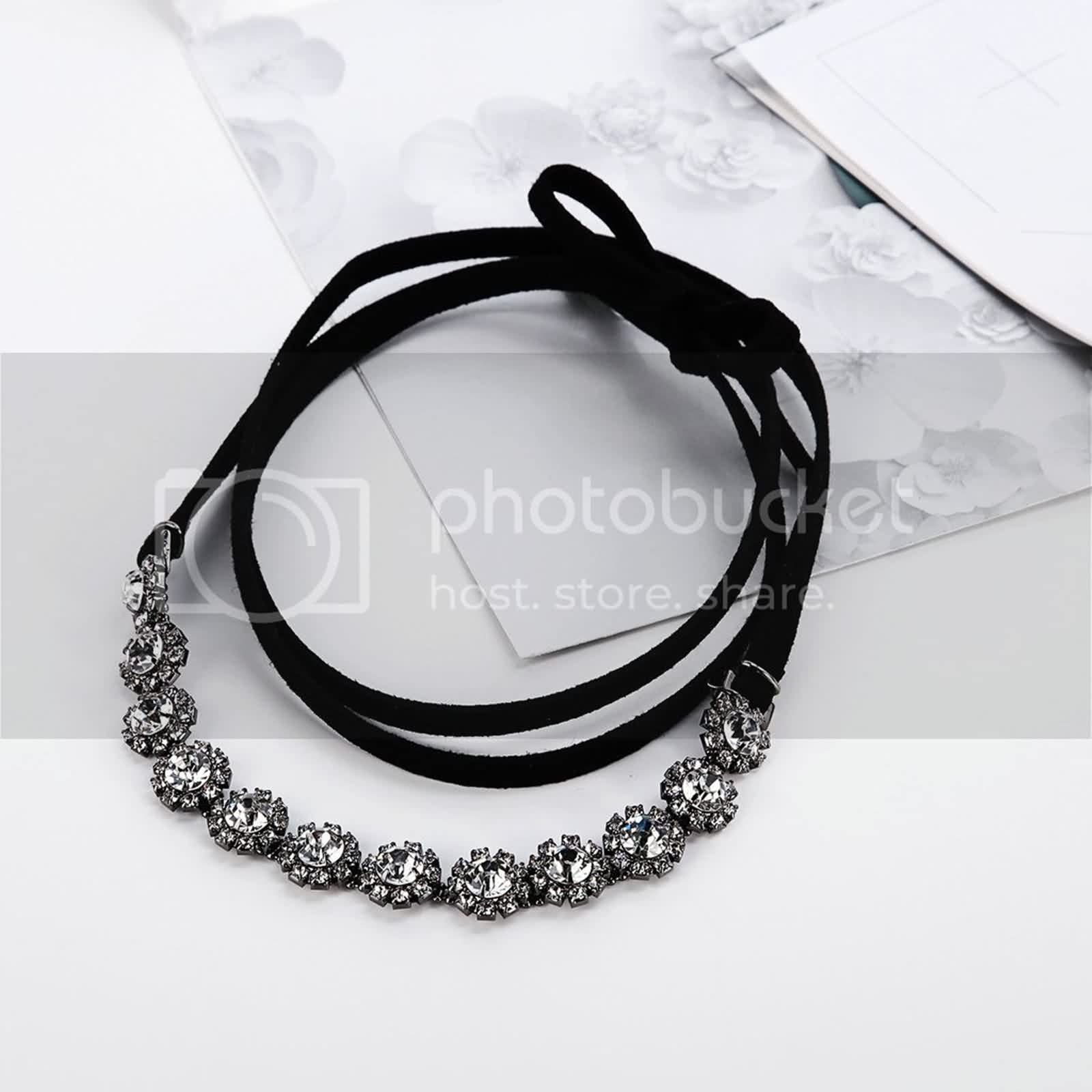 Gargantilla bohemia, collar de terciopelo con flores de cristal, accesorios de disfraz de Halloween, anime, cosplay, regalos góticos para mujeres, Cristal, Circonia cúbica