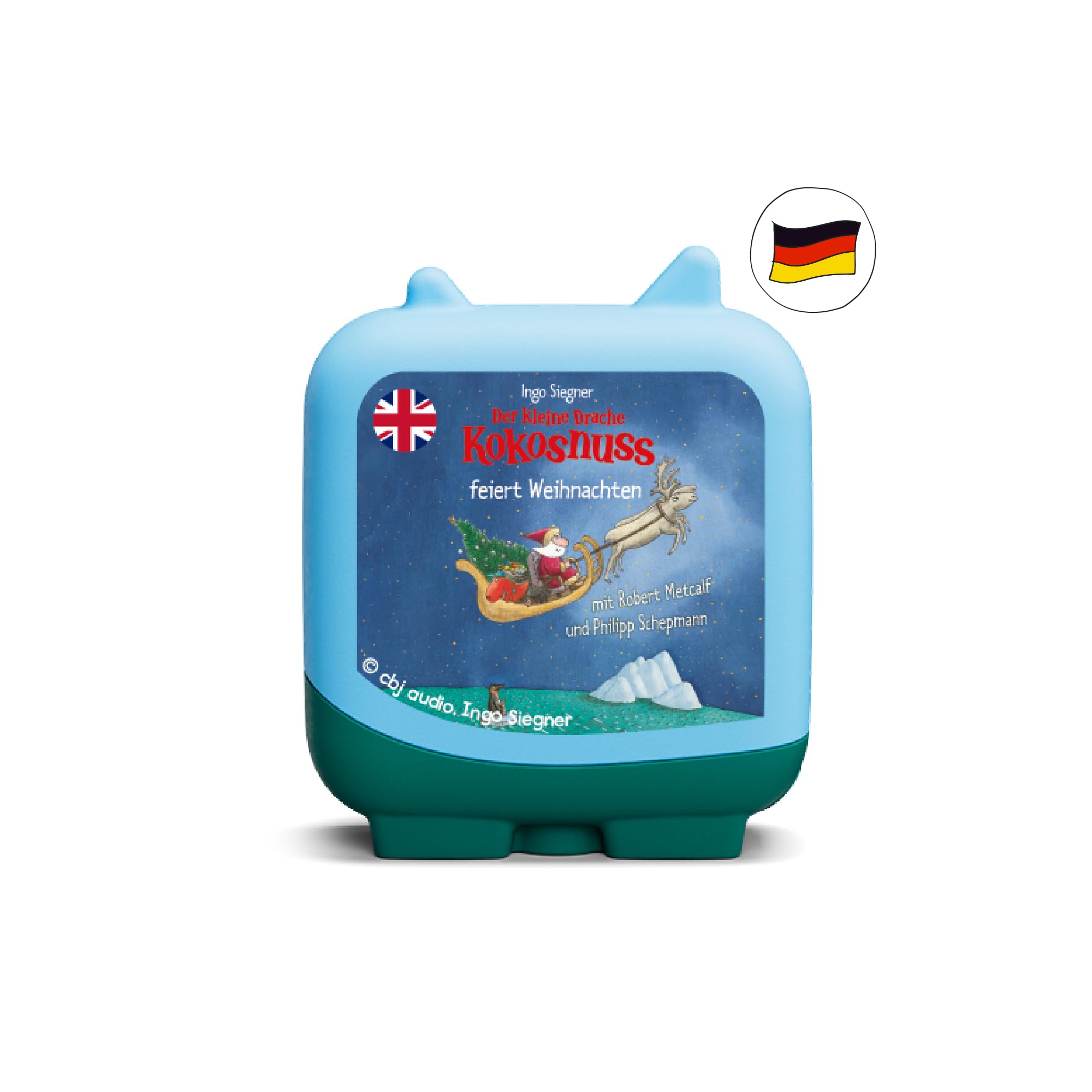 Tonies Clever Tonie für die Toniebox, Der kleine Drache Kokosnuss feiert Weihnachten. Englisch Lernen mit dem kleinen Drachen Kokosnuss, Hörspiel für Kinder ab 5 Jahren, Spielzeit ca. 72 Minuten