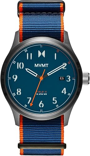MVMT Field 3H Relojes para hombre Acero inoxidable Resistente al agua 10 ATM328.1 ft Deportivo a Casual 1.614 in
