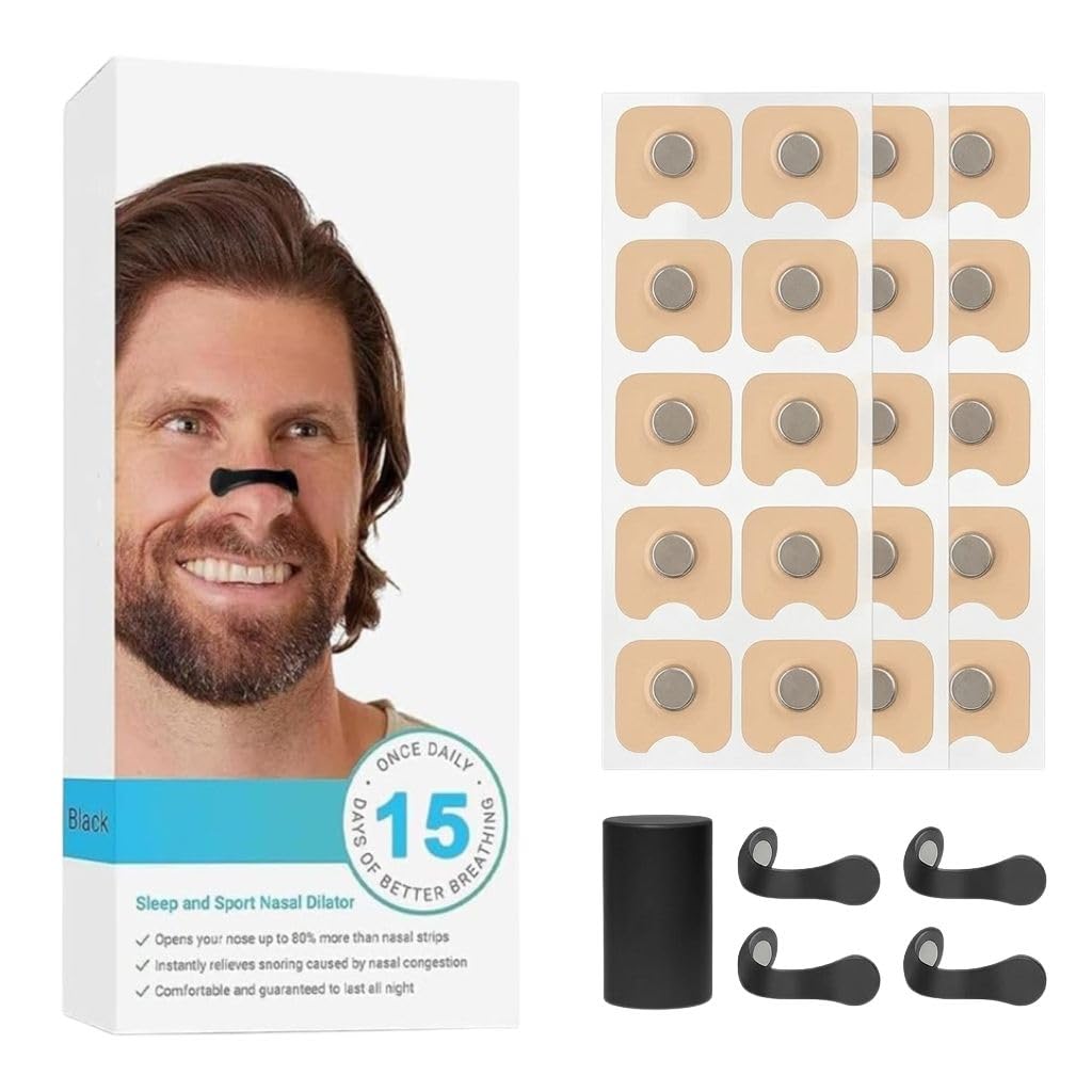 Magnetic Universal Nasal Strips | Breathing Nasal Strip | Anti Snoring Nose Clip | Skin Safe Sleep Nasal Strips | Nasal Dilators For Breathing | Snore Stopper | Snoring Stopper For Men | Breathing Nasal Strip Starter Kit (15 Count) | VELVERI Magnetic Nasal Strips open airways 2x wider to instantly stop snoring, relieve congestion, and boost athletic focus.-image-2