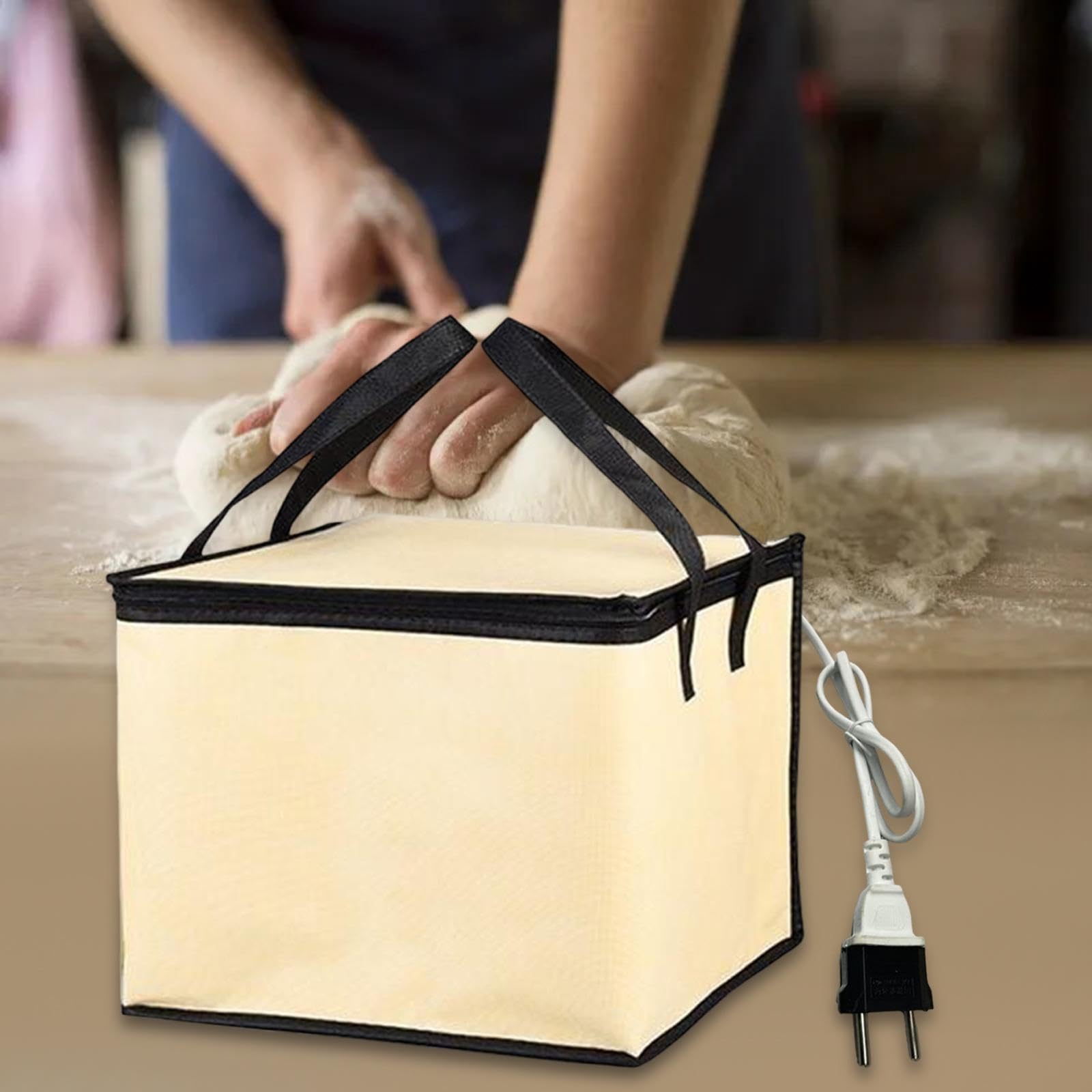 Caja de Fermentación de Pan Caja Plegable para Aislamiento Térmico de Aluminio Esterilla con Control de Temperatura Asa Ergonómica Portátil, 35L
