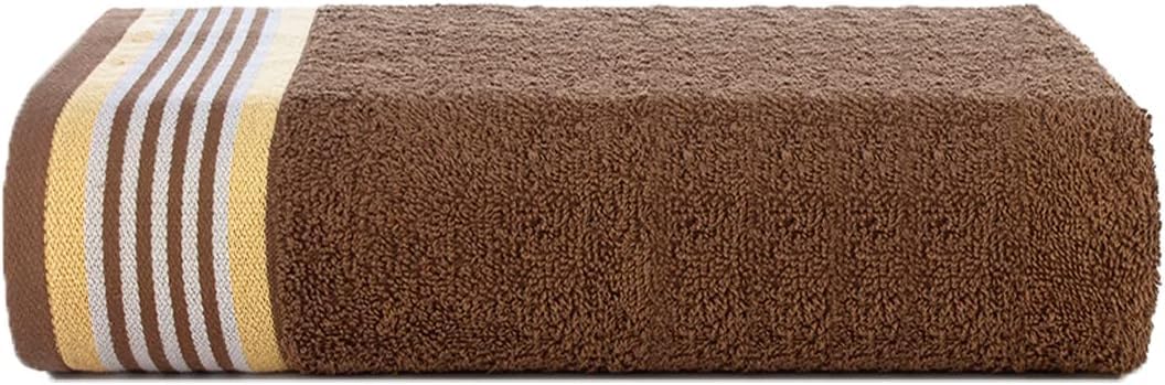 Casa Copenhagen Juego de Toallas He & She de 6 Piezas, Marrón + Beige, 550 g/m², 2 baño, 2 Mano, 2 paños, diseñado en Dinamarca con algodón Egipcio para baño, Cocina y Ducha.