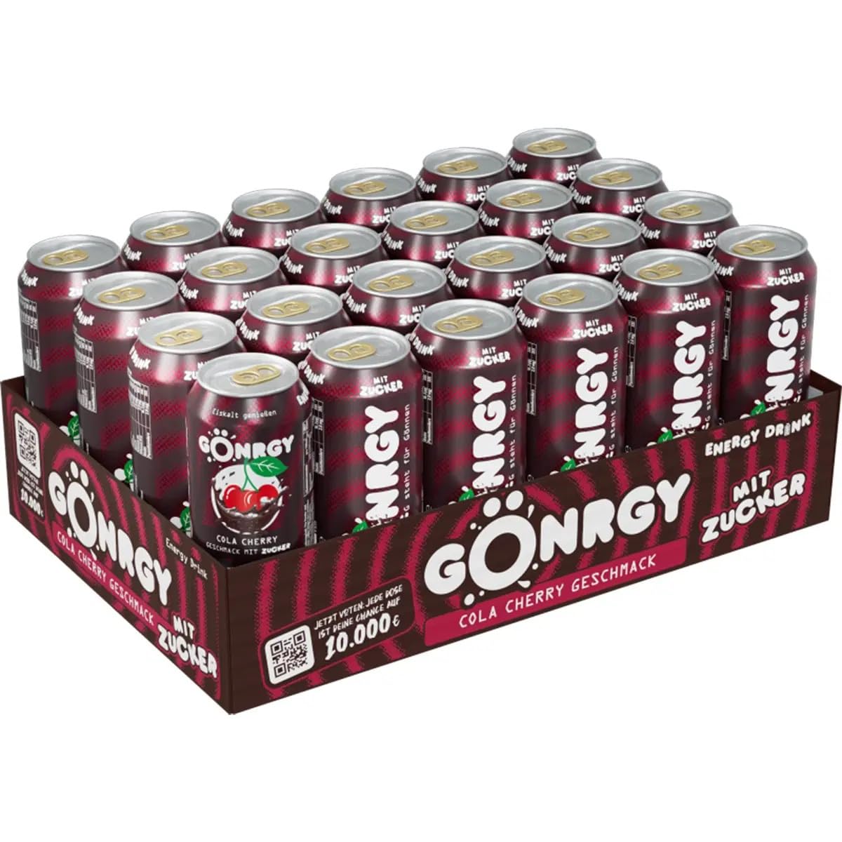 GÖNRGY Cola Cherry mit Zucker Energy Drink 24x 500ml