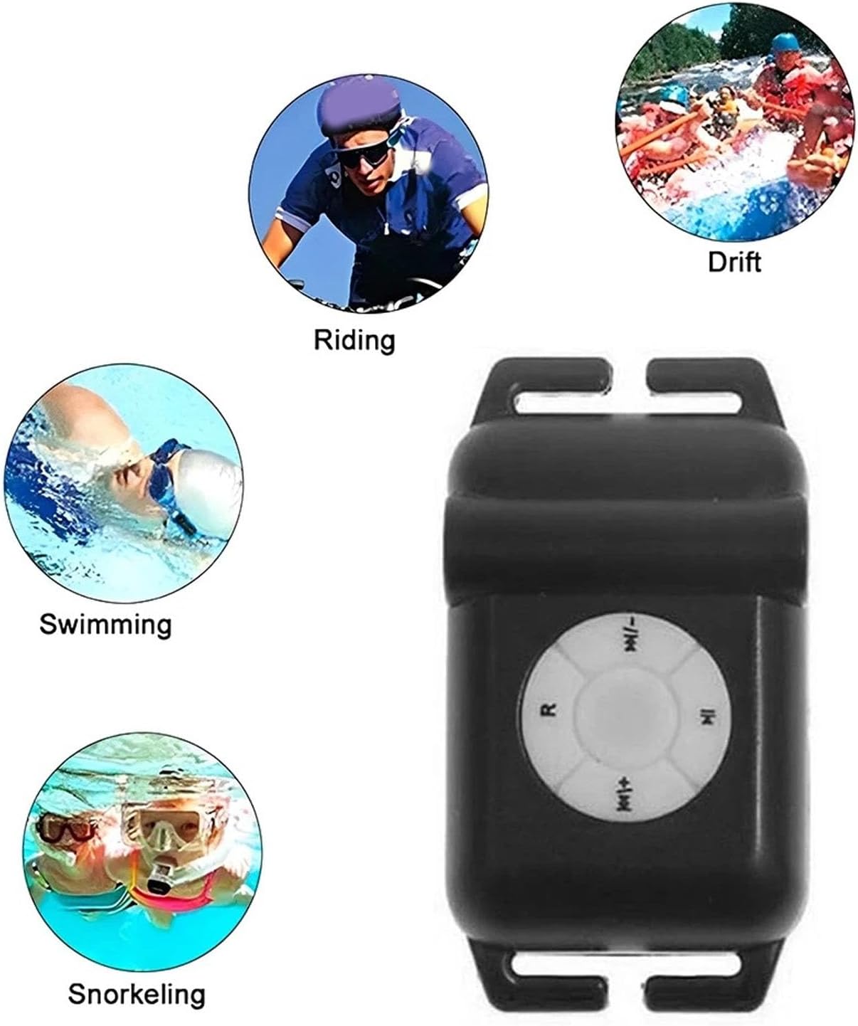 MP3 Player for Swimming with Headphones, IPX8 Fast Charge, 10H Battery, MP3 WMA FLAC Player for Running Surfing