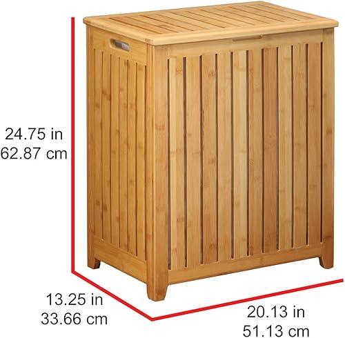 Miniatura 6 de Oceanstar Cesta de lavandería de bambú estilo spa