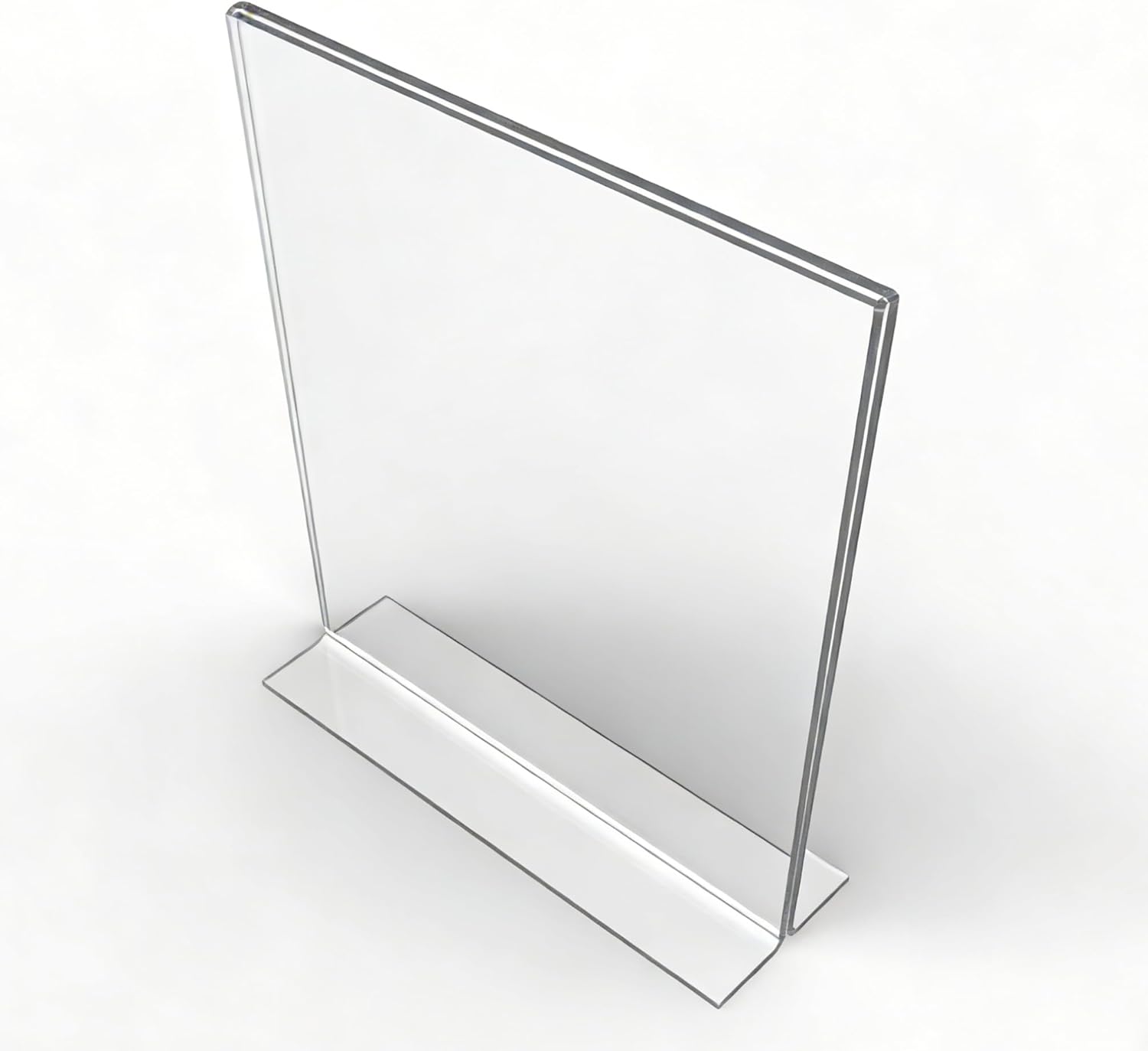 FixtureDisplays? 6PK 8.5 x 11" Clear Acrylic Sign Holder for Tabletops, Vertical Table Tent Frame Photo Sign Menu, Bottom Insert 11193-2-8.5X11-6PK-NF Peel Off Protective Film (White) Before use.
