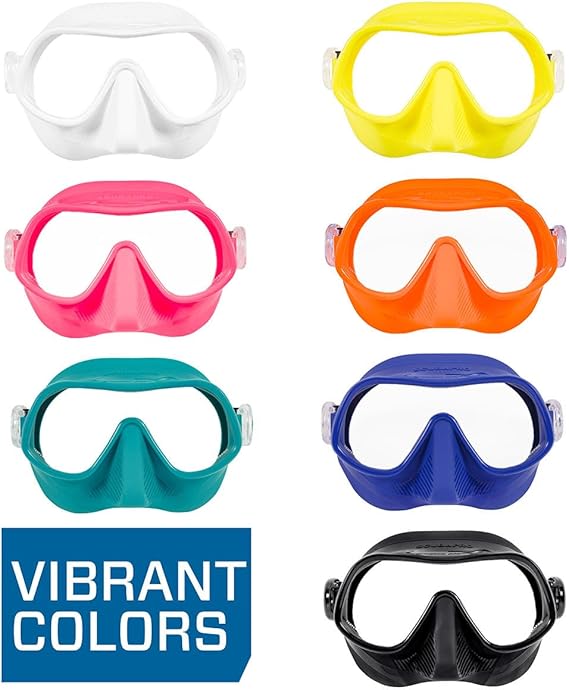 SCUBAPRO Steel Pro Scuba Diving Mask for Freediving, with Single Lens and Frameless, Low Volume Design