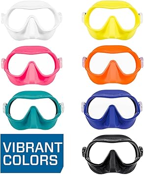 SCUBAPRO Steel Pro Scuba Diving Mask for Freediving, with Single Lens and Frameless, Low Volume Design