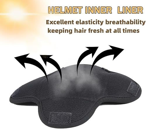 Miniatura 4 de Almohadilla de casco de motocicleta con calavera de enfriamiento que absorbe el sudor, de secado rápido, transpirable, impermeable, forro de casco