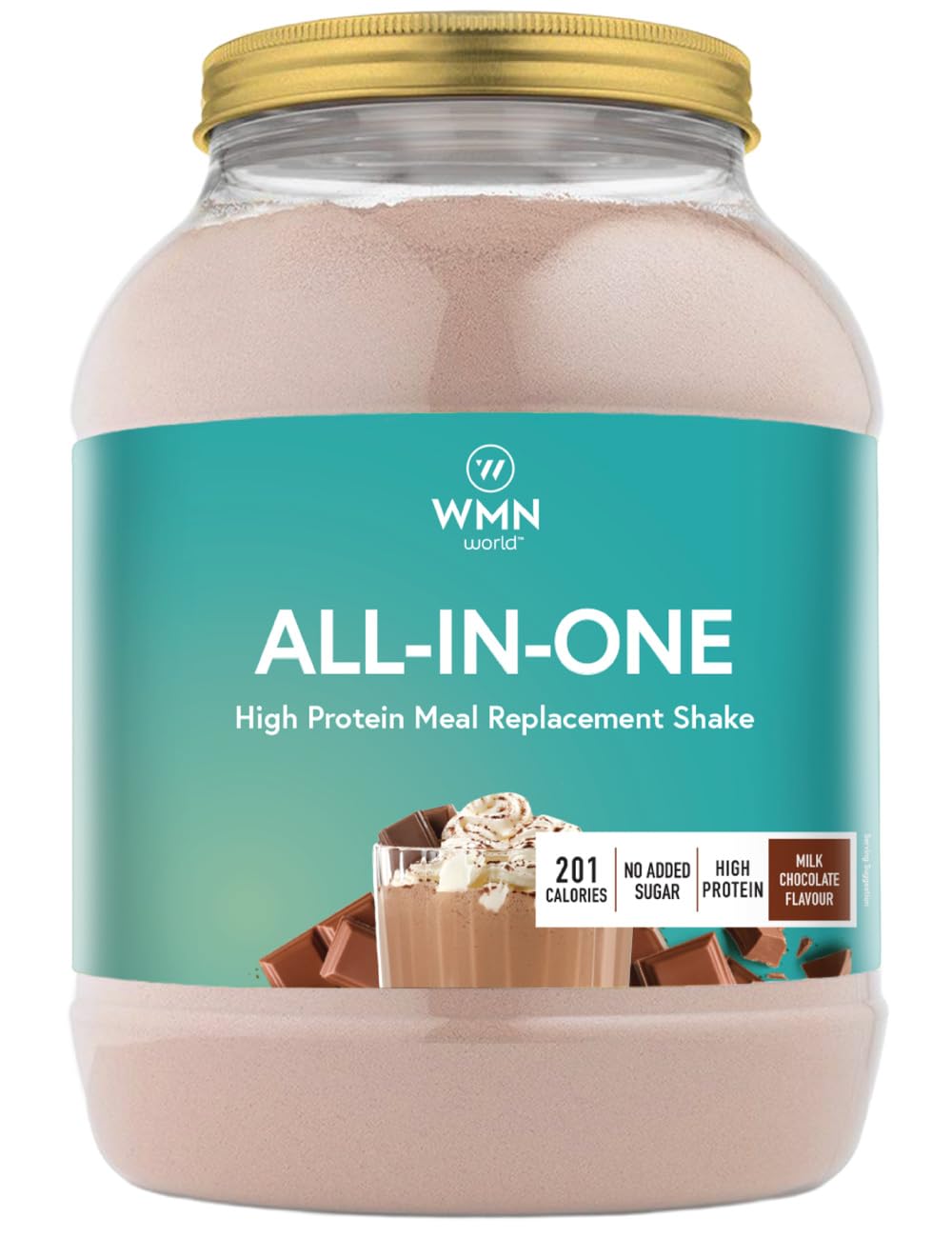 WMN World All-in-One Meal Replacement Weight-loss with vitamins & prebiotics (1 Kg, Chocolate Milkshake) Chocolate Milkshake 1 Kg