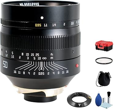 TTArtisan 50mm F0.95 Full Frame Large Aperture Manual Focus Lens Black for Leica M Camera with Leica M to L Mount Lens Adapter for Leica L TL TL2 CL Sigma