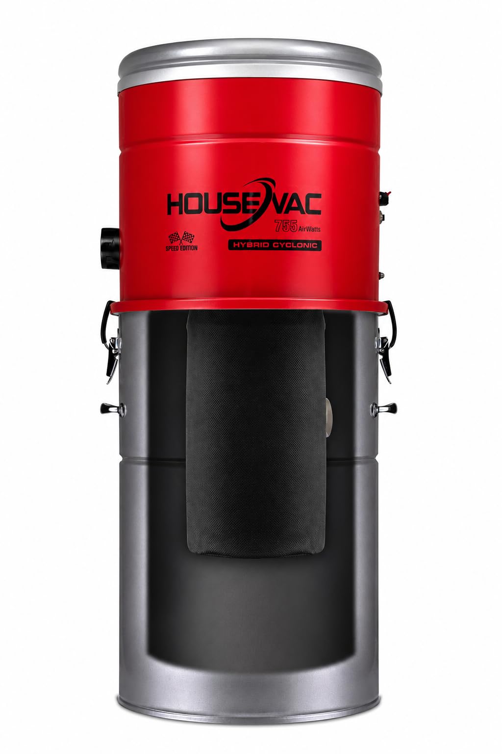 Odkurzacz centralny HV-755ST + zestaw akcesoriów do sprzątania Premium 9m | siła ssania 755 AirWatt | silnik Ametek 1700 W | 2 turbiny | Soft START/STOP| Hybrydowa Filtracja Cyklonowa