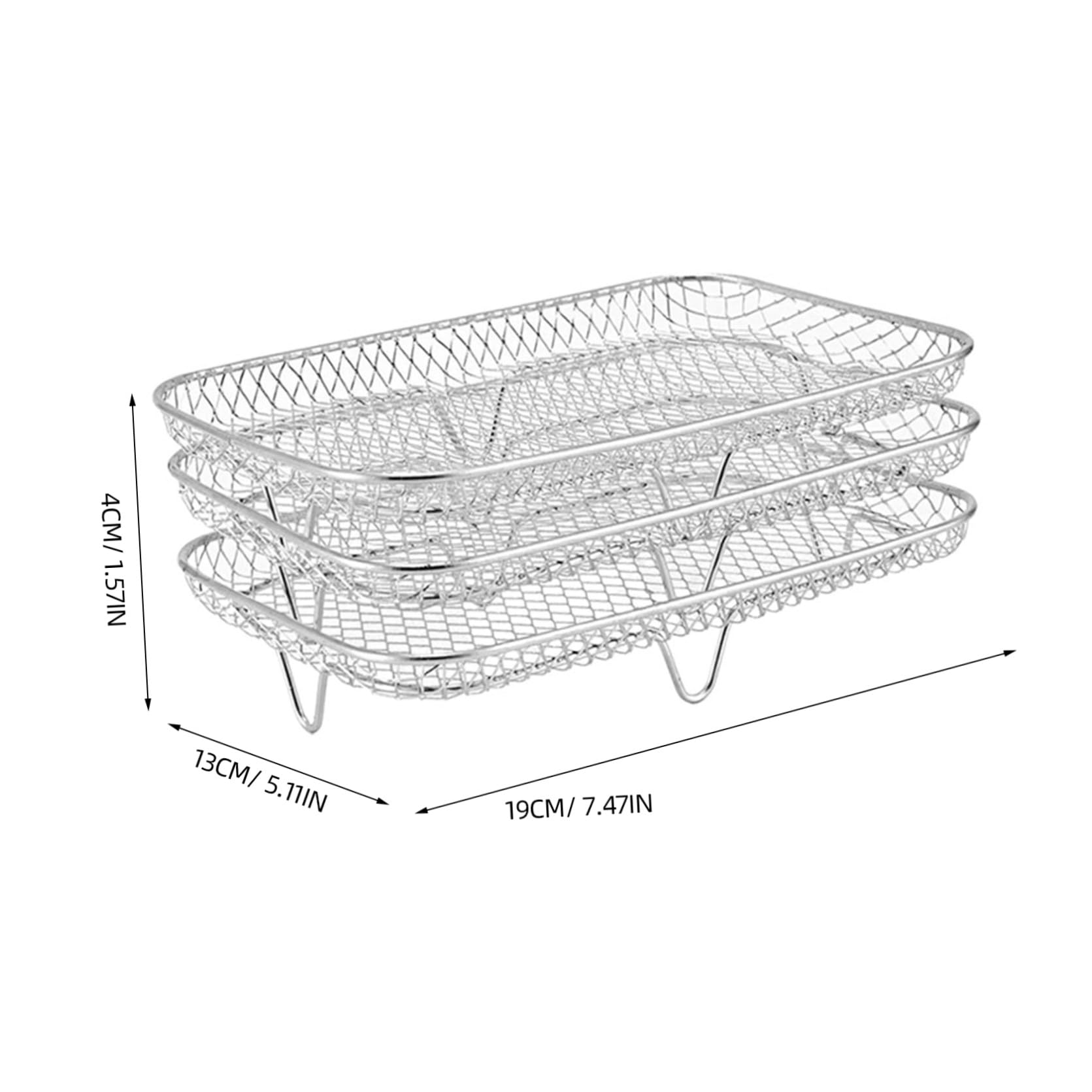 GALPADA Impilabile per Friggitrice ad Aria di Strati per Accessori di Grigliatura Realizzata in Acciaio Inossidabile per Cucina Sicura e Durevole