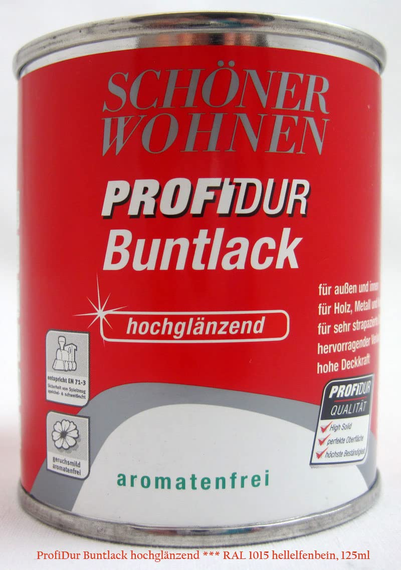RAL 1015 Elfenbein Hell Acrylfarbe – Für Innen & Außen, Schnell Trocknend, Wasserbeständig, RoHS-konform