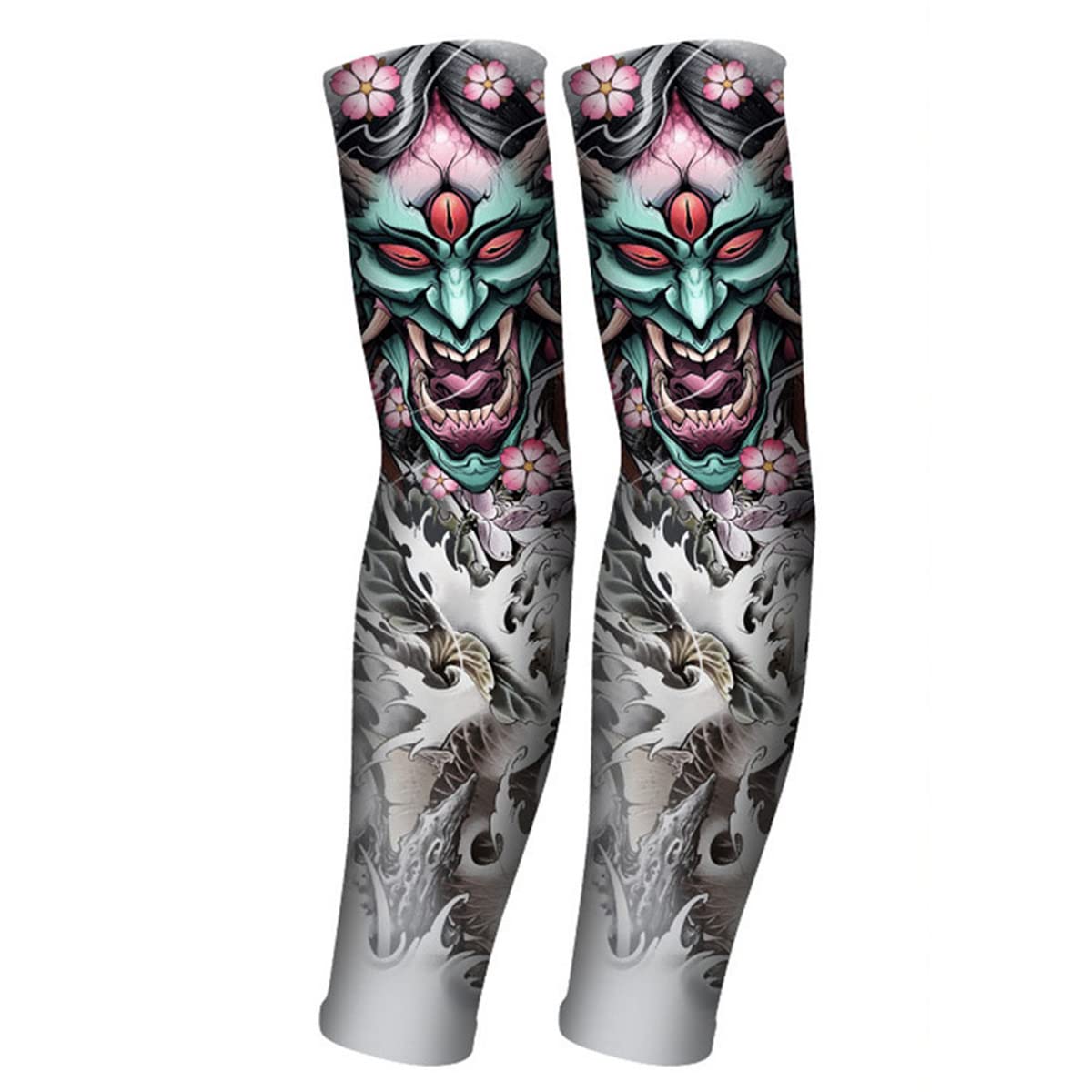 RU-X Manchette Gaming Tatouage,Manchette Bras Homme Sport,Manchette Bras Femme,Manchette Anti uv Avant pour Travail,Handball,Velo,Volley,XL 10