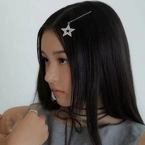 Miniatura 4 de NUEAYMS Pinzas para el cabello con diamantes de estrella para niños, pinzas para el cabello de metal con purpurina, pasadores, horquillas para el