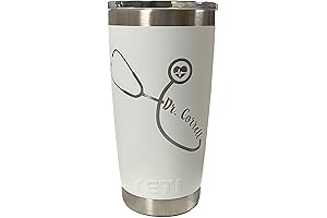 Personalized Yeti Stainless Steel Travel Mug with Stethoscope Design