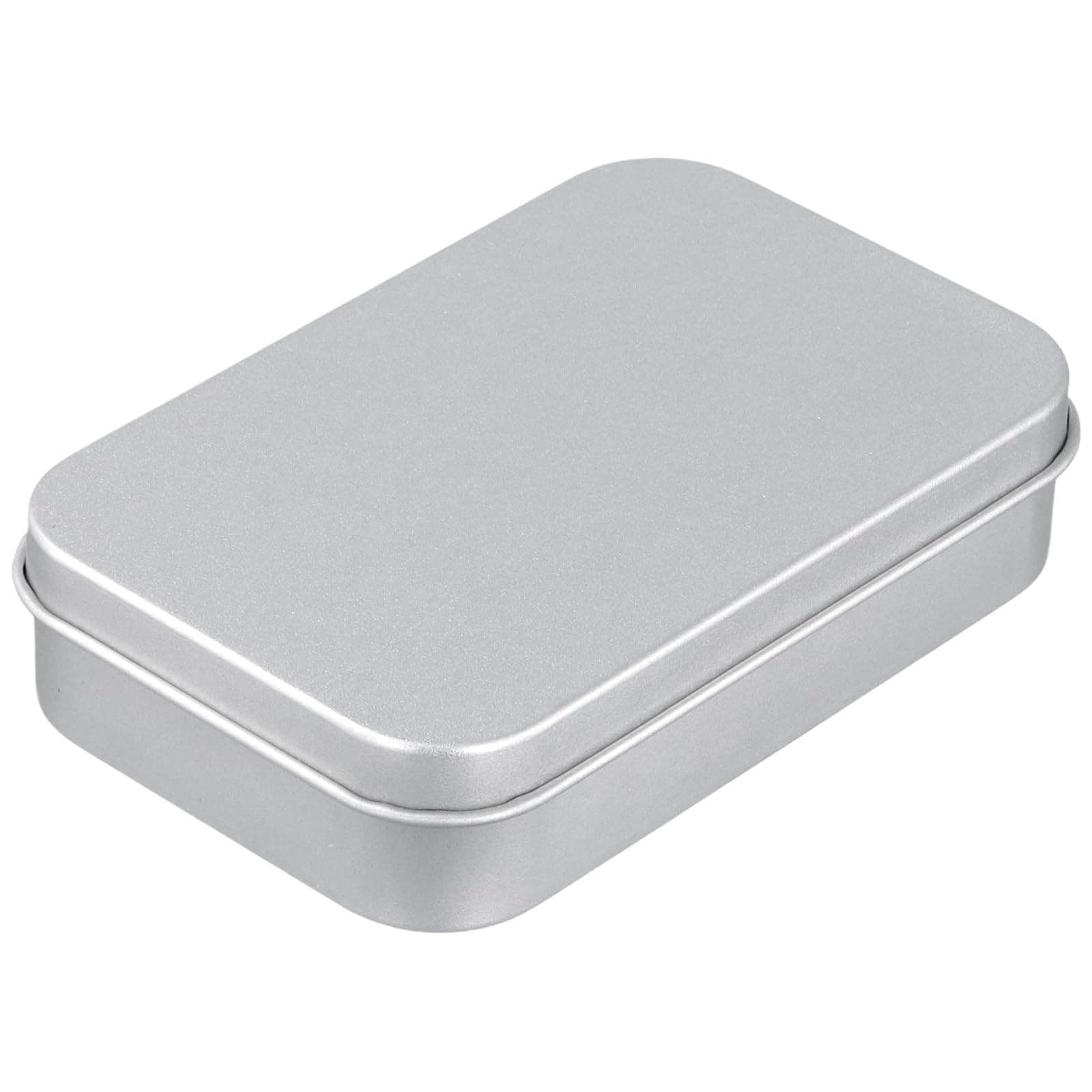 30 sztuk 94 x 61 x 20 mm srebrne pudełko na karty do gry z metalu, małe metalowe pudełko z pokrywką, blaszane pudełko na biżuterię, małe części