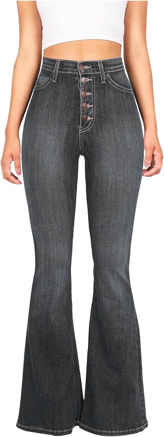 Womens High Waisted Jeans Tummy Control Flare Jeans Nigeria Ubuy