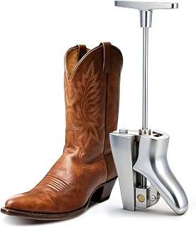 Zonon Boot Instep and Vamp Stretcher for Cowboy, Heavy Duty Metal Expander with Instep Stretching, Adjustable Adjustable Shaft & Leg Shoes Expander for Hiking, Work, Riding Boots