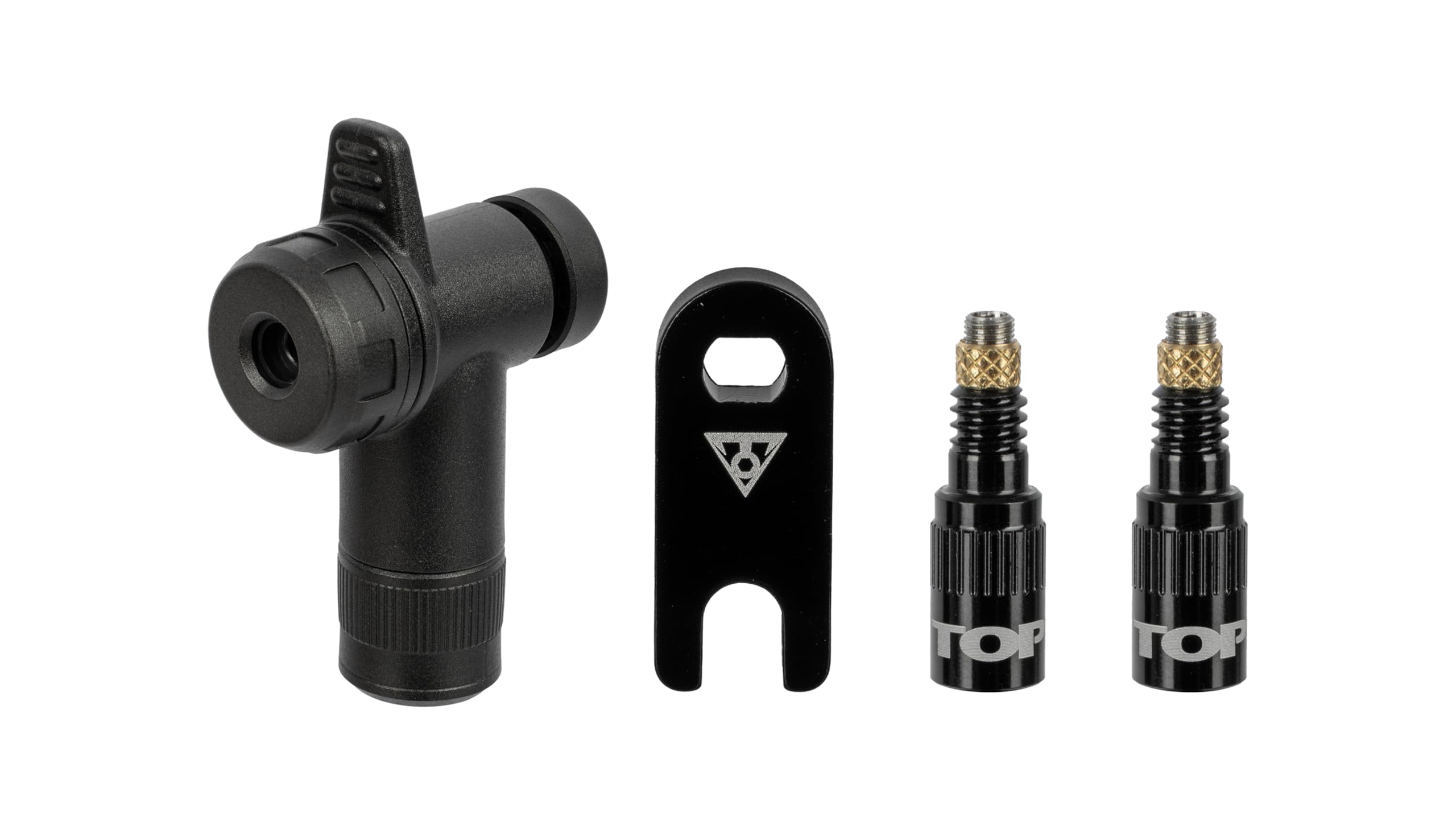 Topeak Turboflow Valve Combo with Rapidhead, Presta, Black