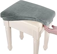 Vista 9 de SINOSSO Funda de terciopelo suave para banco de piano para 2 personas, (27.5"- 36.5") L x (12"- 16") A rectángulo elástico lavable funda protectora